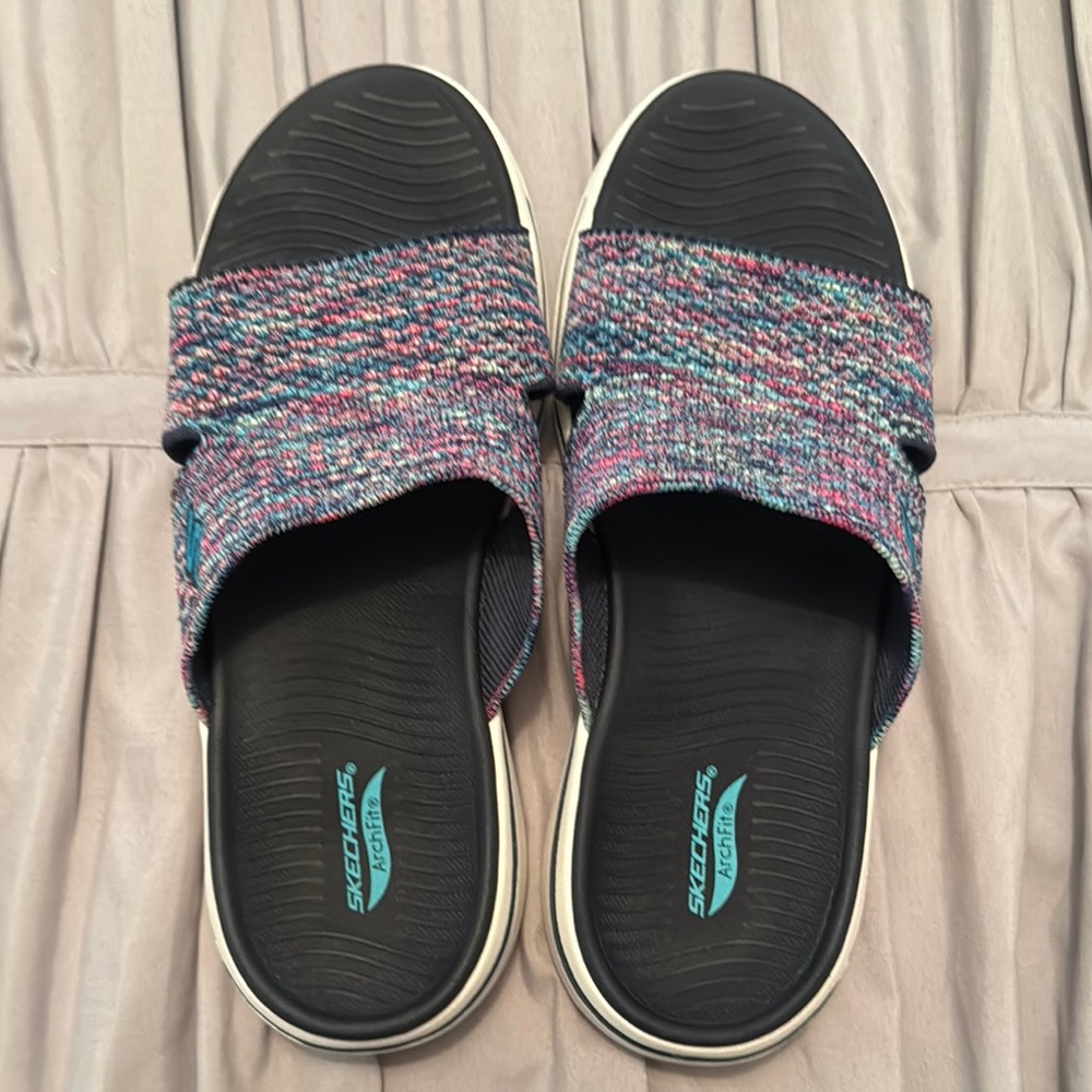 Skechers Women's Arch Fit Multicolor Slide Sandals